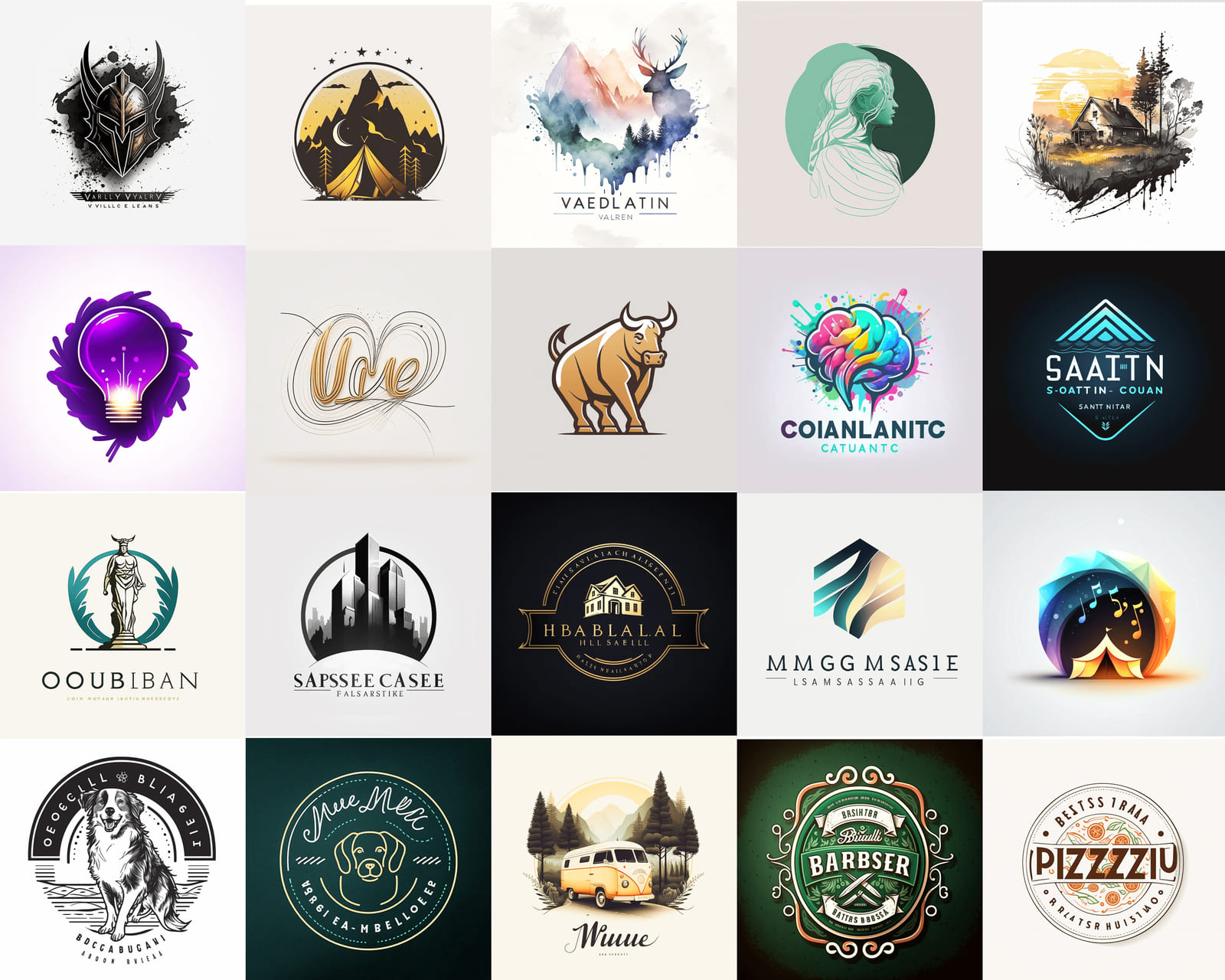 80 Prompts logos for Midjourney Midjourney Prompts